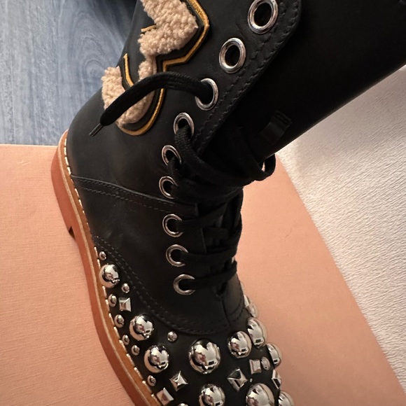 NWT Miu Miu Combat Boots - Picture 5 of 7